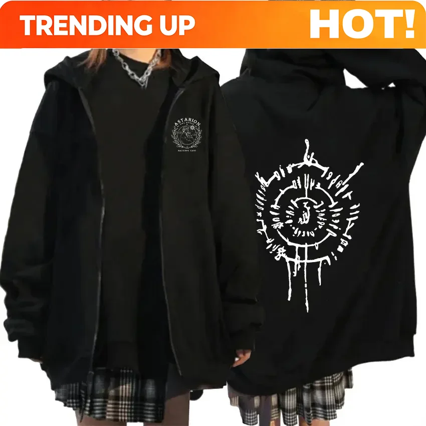 Mens Fashion Zip Up Hoodies - Personalisierbarer Astarion 2023 Print Reißverschluss-Hoodie für