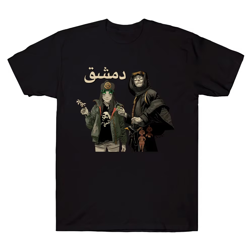 Poster Men Fashion - Rockband Gorillazs Gorillazs Damaskus-Poster Grafikdruck T-Shirt