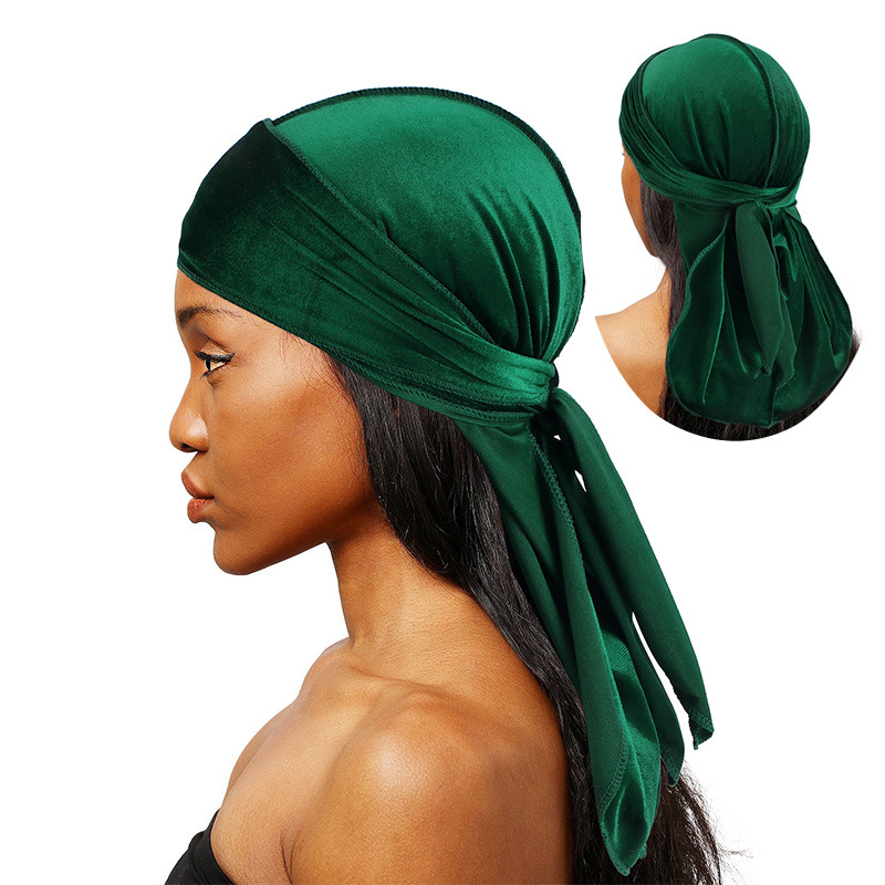 Men'S Fashion With Hat - Unisex Männer Frauen Samt Durags Bandana