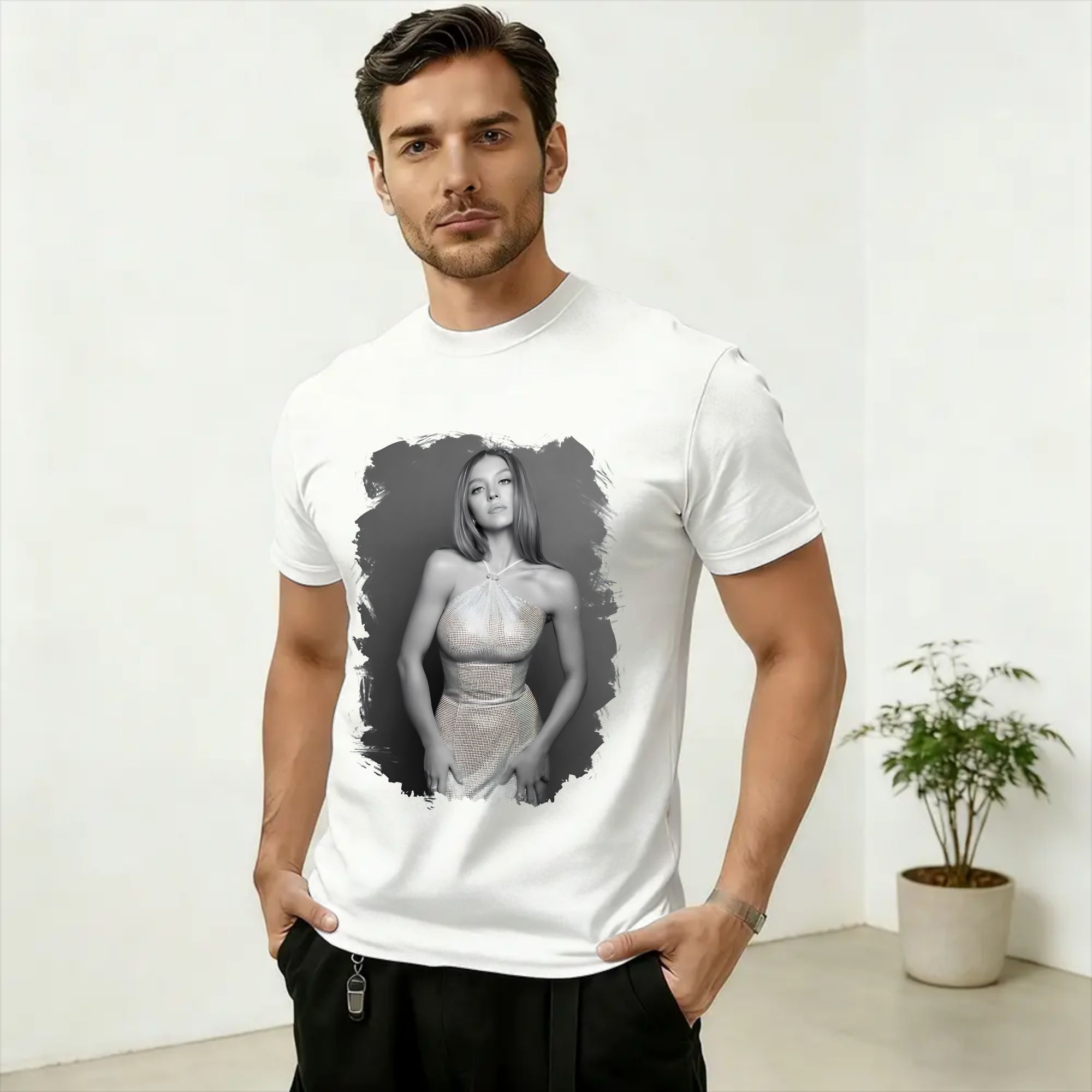 Men'S Fashion Sydney - Streetwear T-Shirt Sommer Sydney Sweeney Mode