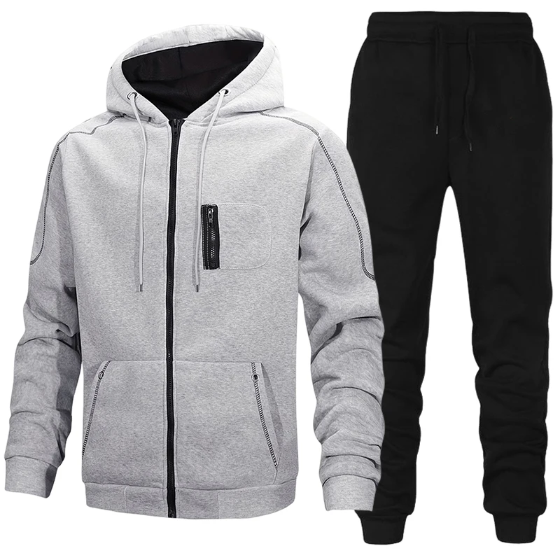 Men'S Fashion Videos - Modischer Herren-Trainingsanzug, Lässiger Kapuzenpullover, Sweatshirt, Outdoor-Sportbekleidung,