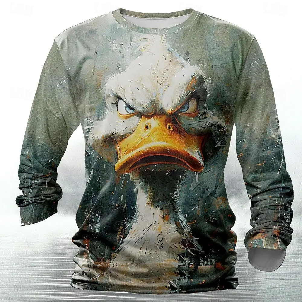 Mens Fashion Clothes - Lustiges 3D-T-Shirt mit Tiermotiv für Herren,