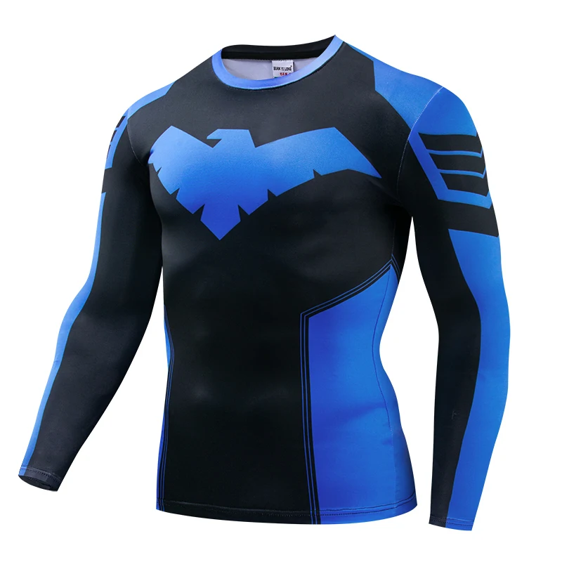 Mens Fashion Summer - Kompressions-T-Shirts Sportbekleidung Gym Rash Guard Boxtraining
