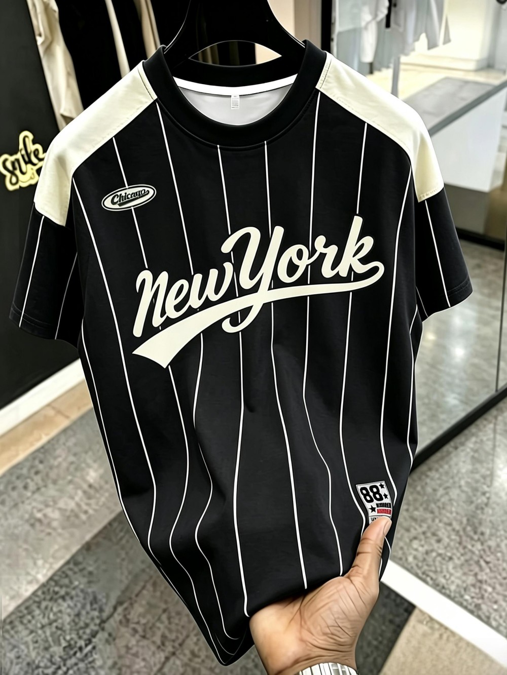 Men'S Fashion New York - Modisches neues Herren-Sommer-Trainings-T-Shirt mit New-York-Buchstabendruck, weich