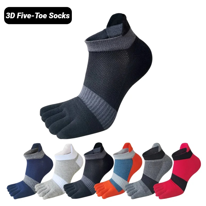 Socks Ankle Men - Herren Sport-Zehensocken aus Mesh, schweißabsorbierend, flacher