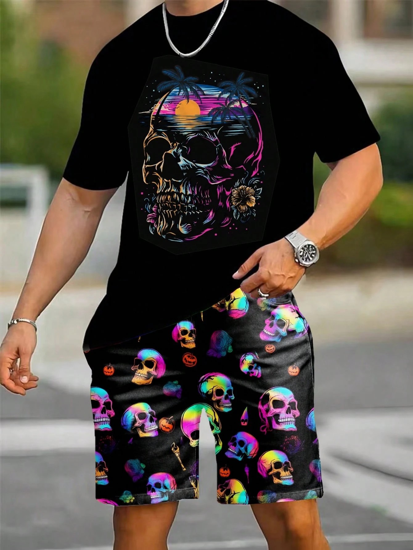 Men'S Fashion Videos - 2026 Sommer Neues Herren Kurzarm-Shorts-Set mit