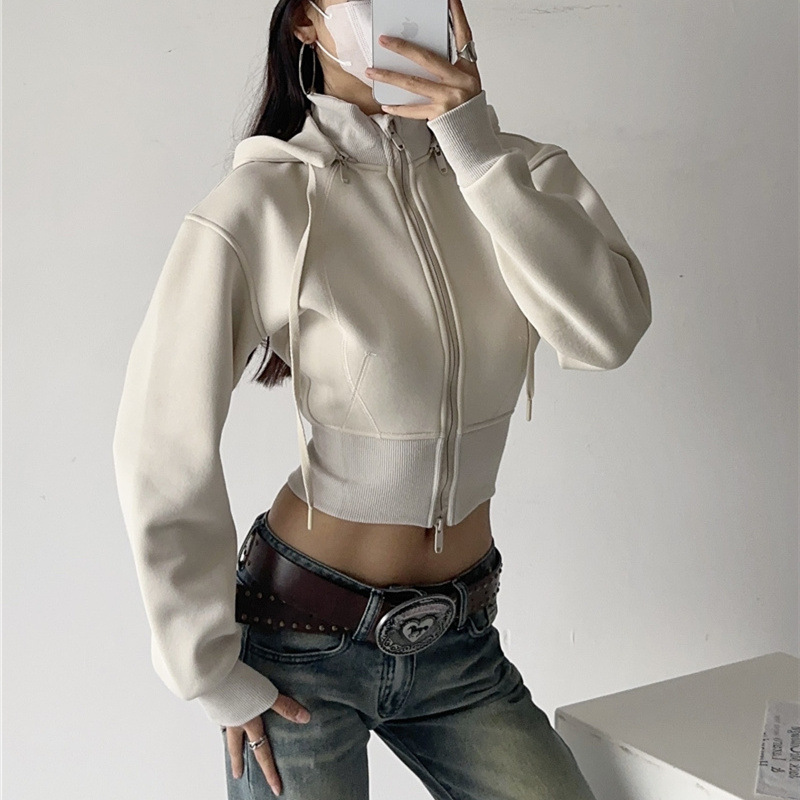 Damen Crop Hoodie Sweatshirts  – Mens Fashion Zip Up Hoodies Bewertung und Preis