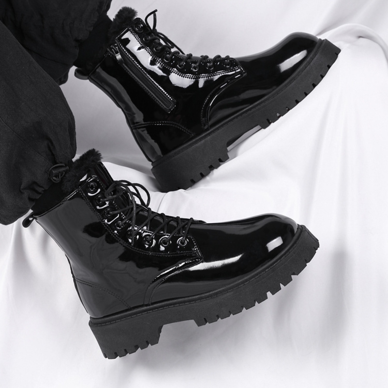 Warme Plüsch-High-Top-Stiefel  – Men'S Fashion News Bewertung und Preis