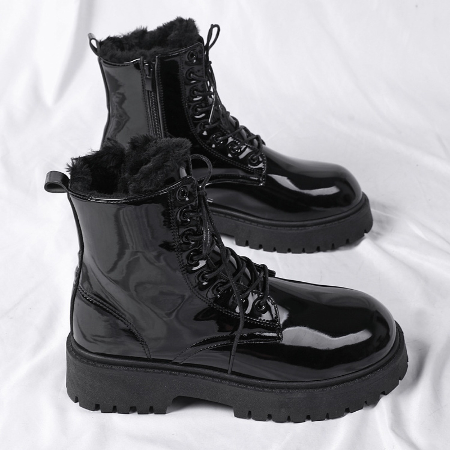 Warme Plüsch-High-Top-Stiefel  – Men'S Fashion News Bewertung und Preis