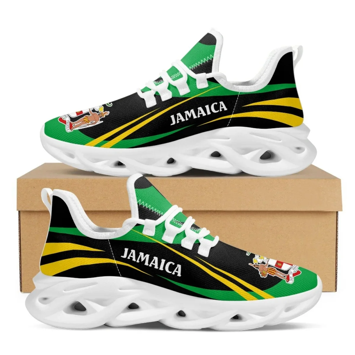 Jamaika Flagge Drucken Schuhe  – Mens Fashion Trainers Bewertung und Preis