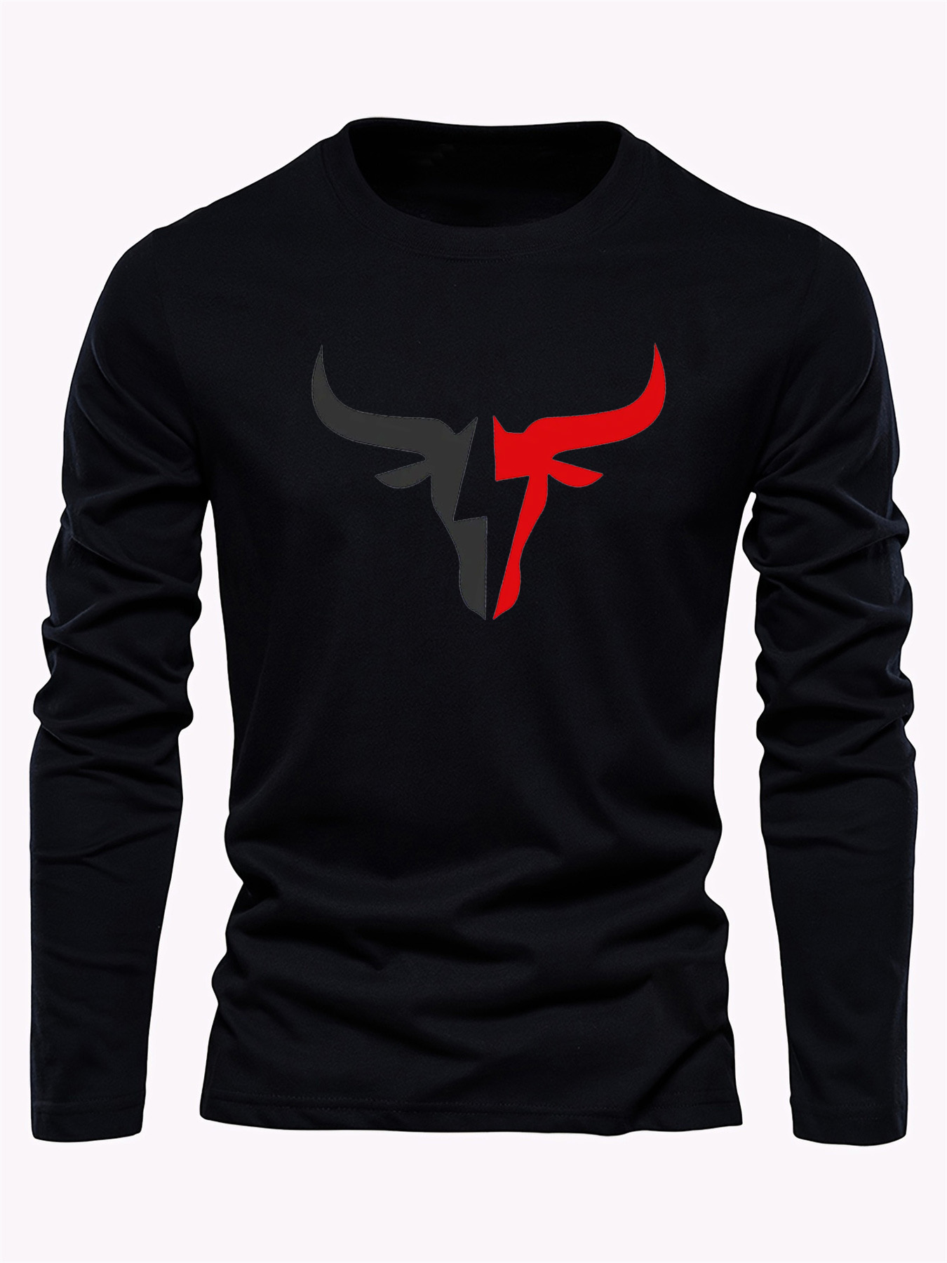 Einfarbiges Herren-Langarm-T-S – Men'S Fashion T Shirts Bewertung und Preis