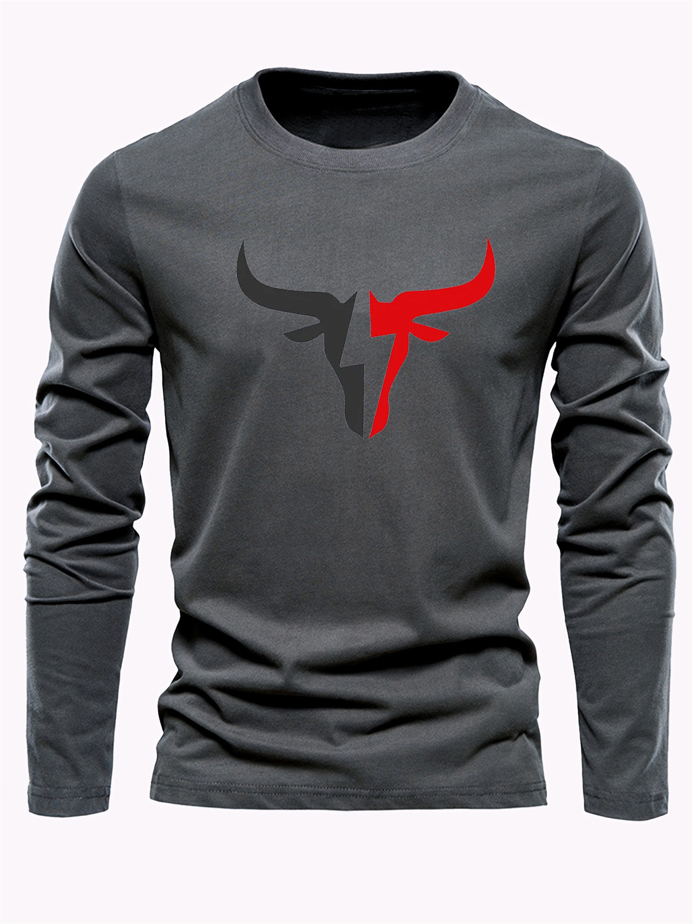 Einfarbiges Herren-Langarm-T-S – Men'S Fashion T Shirts Bewertung und Preis