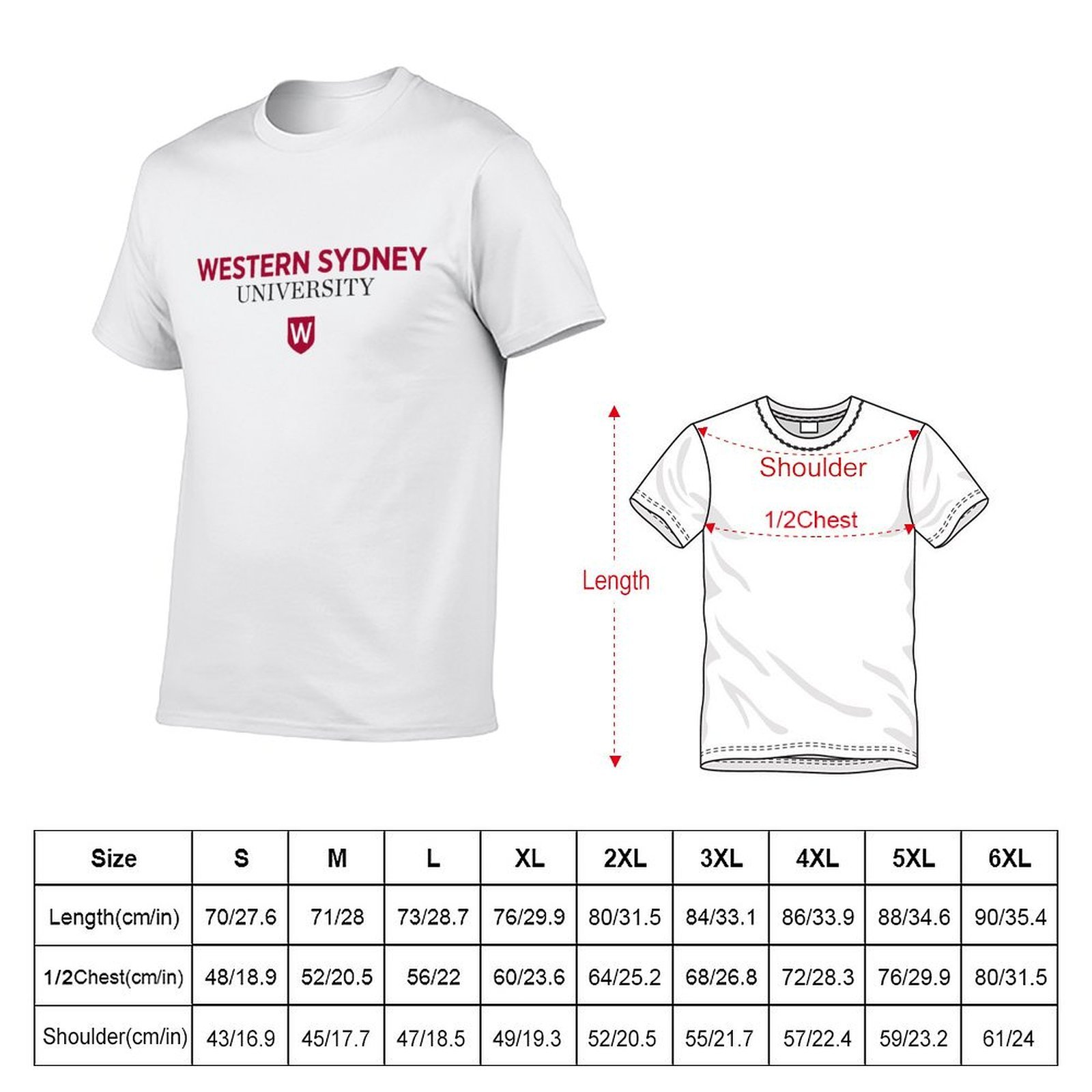 Western Sydney University T-Sh – Men'S Fashion Sydney Bewertung und Preis