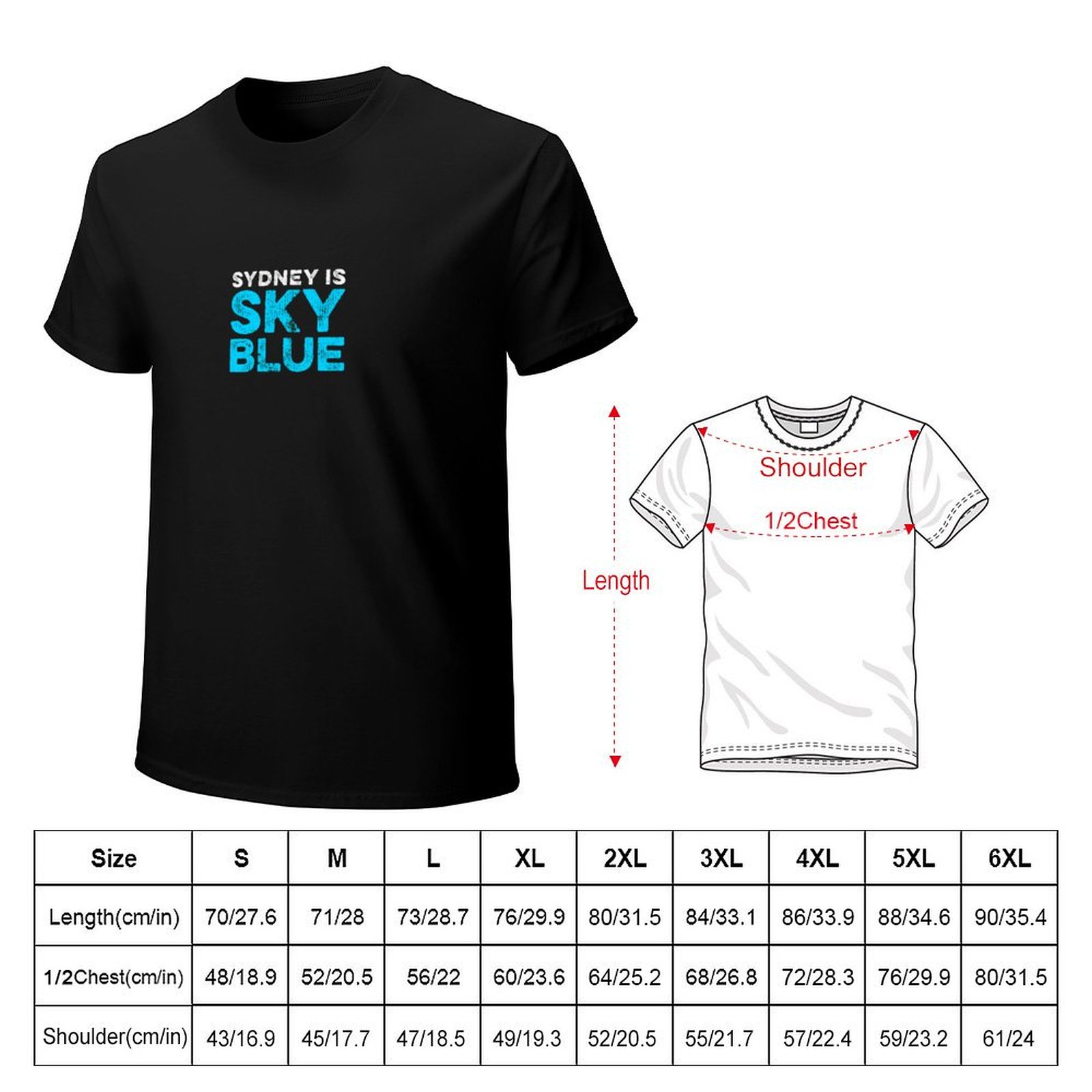 Sydney ist ein himmelblaues T- – Men'S Fashion Sydney Bewertung und Preis