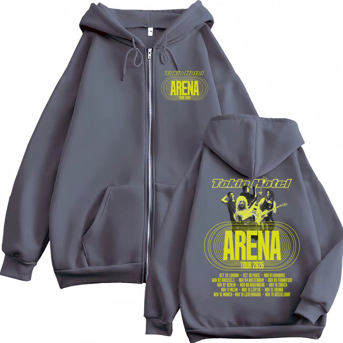 Tokio Hotel Arena Tour 2026 Ka – Mens Fashion Zip Up Hoodies Bewertung und Preis