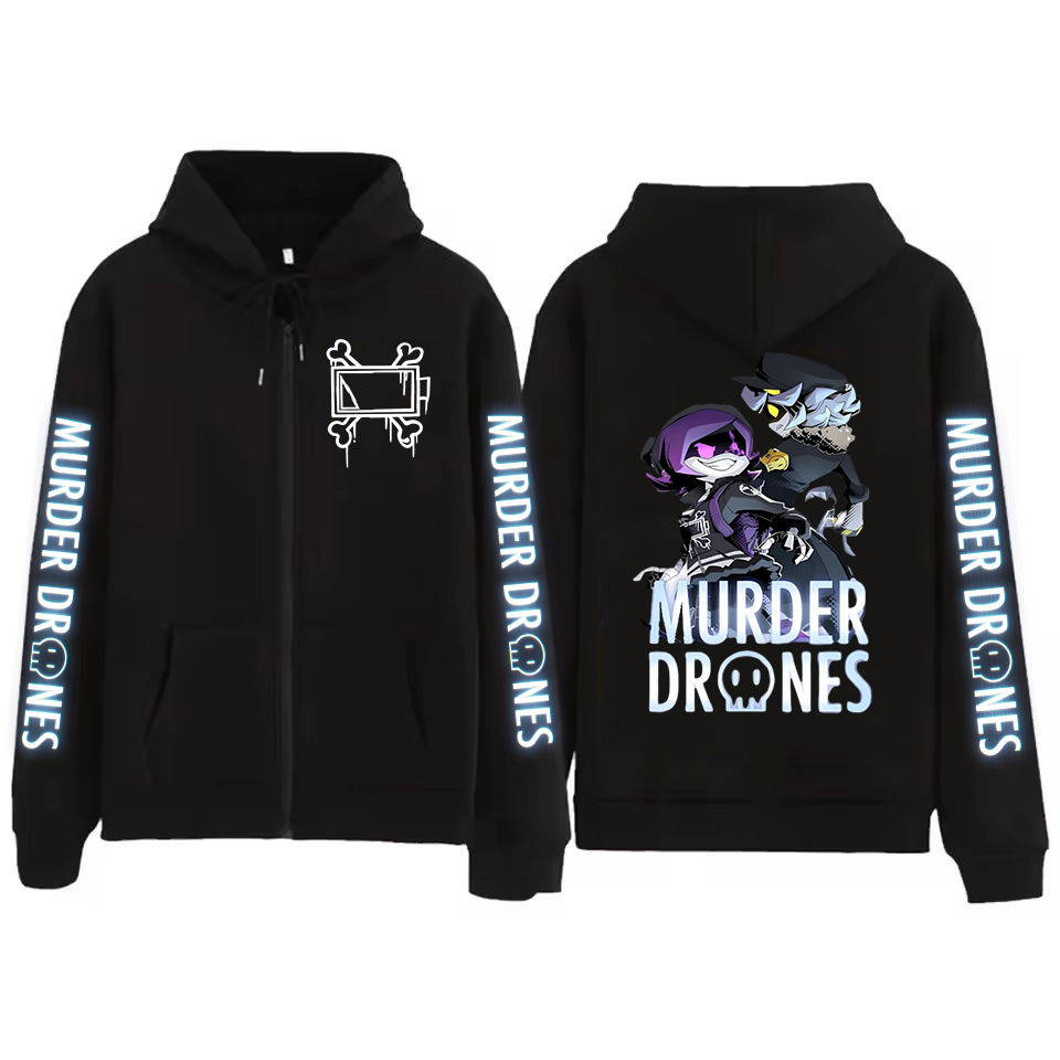 Murder Drones Grafik-Reißversc – Mens Fashion Zip Up Hoodies Bewertung und Preis