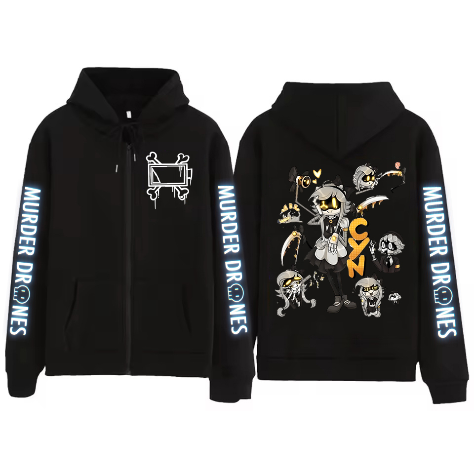 Murder Drones Grafik-Reißversc – Mens Fashion Zip Up Hoodies Bewertung und Preis