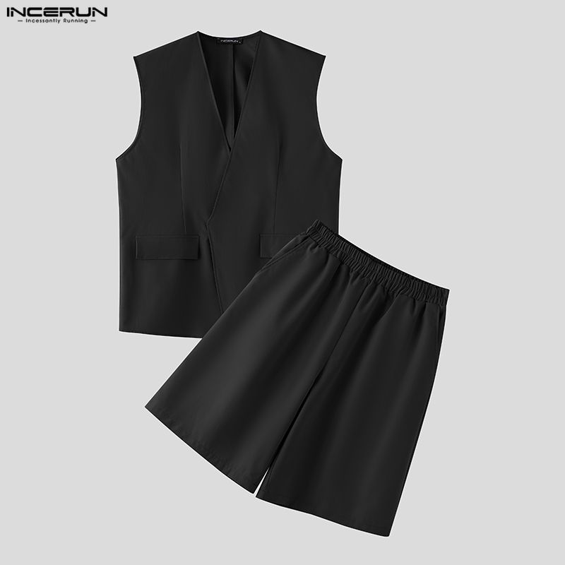 INCERUN Herren-Sets Einfarbige – Mens Fashion Summer Bewertung und Preis