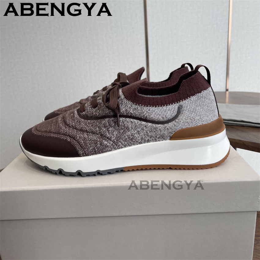 Neue mehrfarbige gestrickte Lo – Mens Fashion Trainers Bewertung und Preis