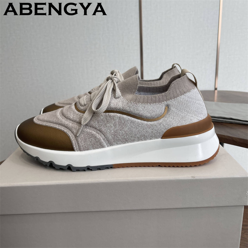 Neue mehrfarbige gestrickte Lo – Mens Fashion Trainers Bewertung und Preis